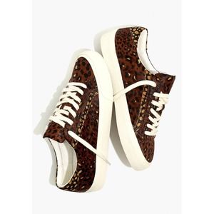 Madewell Sneakers in Painted Leopard Colorblock Calf Hair size 8.5
